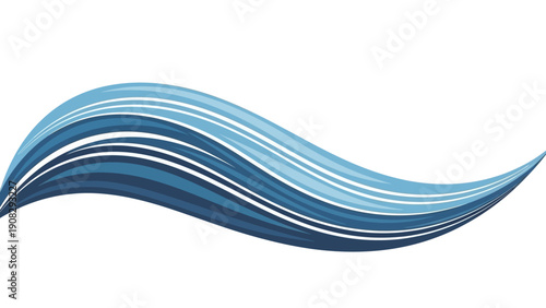 Abstract Blue Wave Swirl Flowing Dynamic Motion Graphic Element