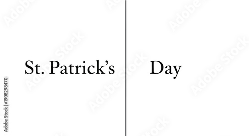 St. Patrick's Day text banner with shamrock, green and gold color scheme, vector illustration for website or social media overlay, Isolated on transparent background, png