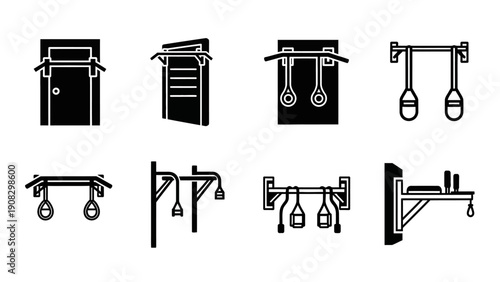 Home Gym Equipment Icons: Pull-up Bars, Doorway Bars, Suspension Trainers
