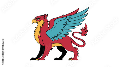 Mythical Griffin Creature Illustration