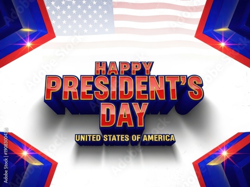 Celebrating presidents day with patriotic symbols
