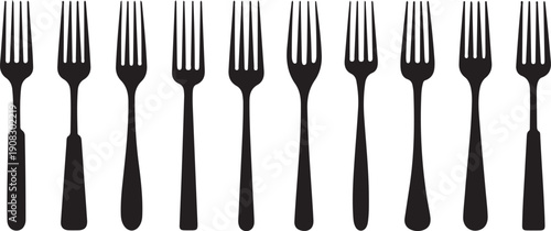 Fork icon vector set. Cutlery illustration sign collection. Restaurant symbol. Food logo.