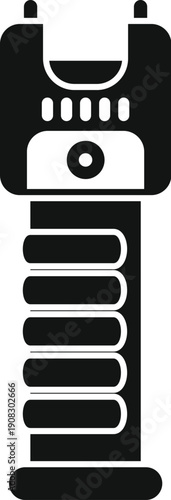 Stun gun icon representing non lethal weapon for security and protection