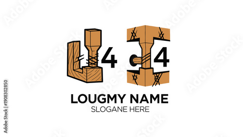 Woodworking Joint Detail: Mortise and Tenon, Dovetail, and Bolt Connection