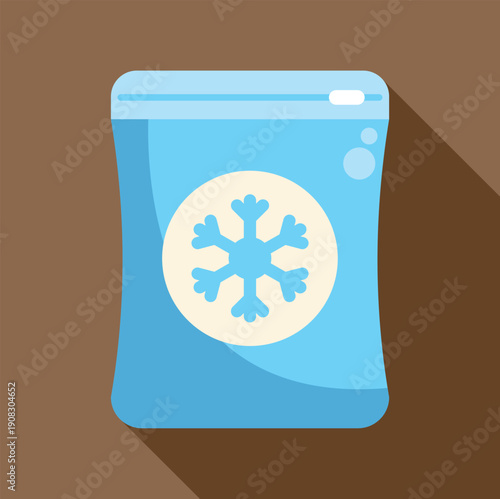 Freezer bag with a snowflake icon representing cold perishable food storage