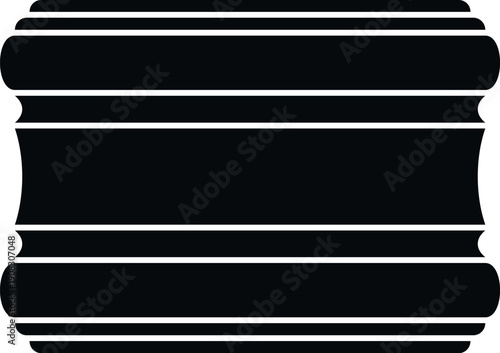 Black and white contour profile of an architectural molding