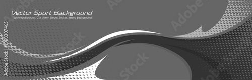 car livery design. sporty background design for vehicle vinyl wrap and car branding in grey color vector template EPS 10