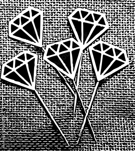 diamond on black background