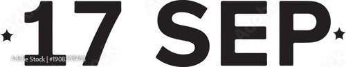 Minimalist design featuring the date of september seventeenth