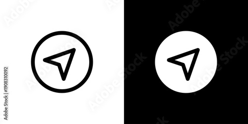Cursor icon concept with flat Black White Background. Vector illustration.