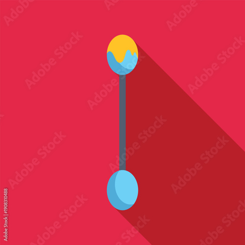 Cotton swab removing yellow earwax from ear canal, illustrating personal hygiene