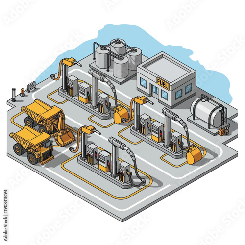 Industrial facility with machinery and equipment.