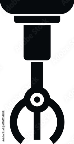 Robotic claw icon symbolizing automation, game, and industrial technology