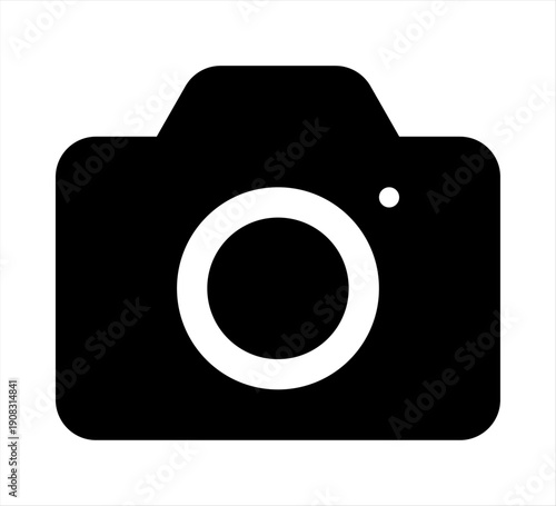 シンプルなカメラのアイコン素材