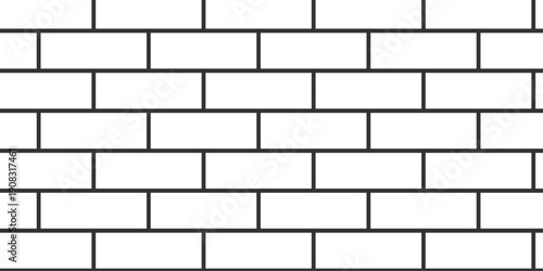 Pavement brick wall seamless mosaic stone concrete wall, kitchen, floor surface tiles. subway vector block rock white brick wall texture background.