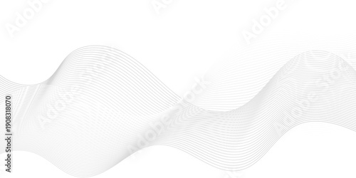 Vector wave digital white and gray gradient blend futuristic technology. flow tech transparent line stripe energy connection web music and sound. beautiful dynamic smooth space texture background.