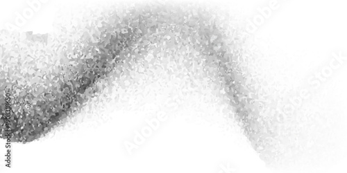 Wavy grain gradient texture. Black stippled flowing line background. Grunge noise dot work wallpaper for banner, poster, brochure.