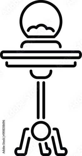 Crystal ball on a stand representing future predictions and occult practices