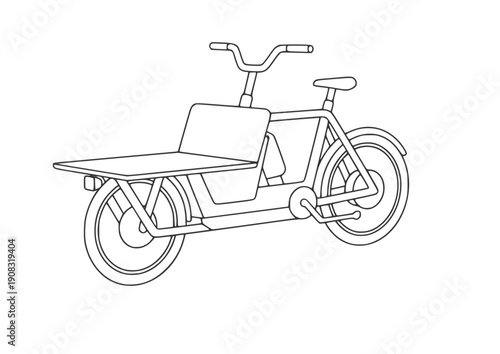 vintage bicycle isolated on white, Delivery Bicycle Courier Concept
