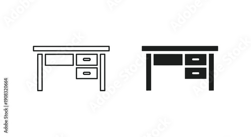 A minimalistic black and white illustration depicts three variations of a bedside table or cabinet design high quality