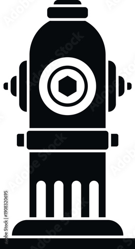 Fire hydrant vector icon representing urban emergency and safety