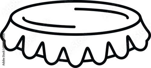 Bottle cap graphic design illustration representing beverage closure