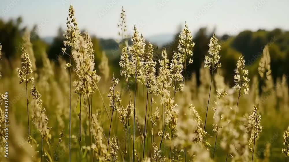 custom made wallpaper toronto digitalGolden tall grass swaying gently in the warm sunlight of a summer meadow.