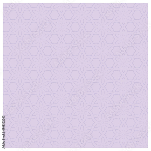 Elegant lavender geometric floral seamless pattern background