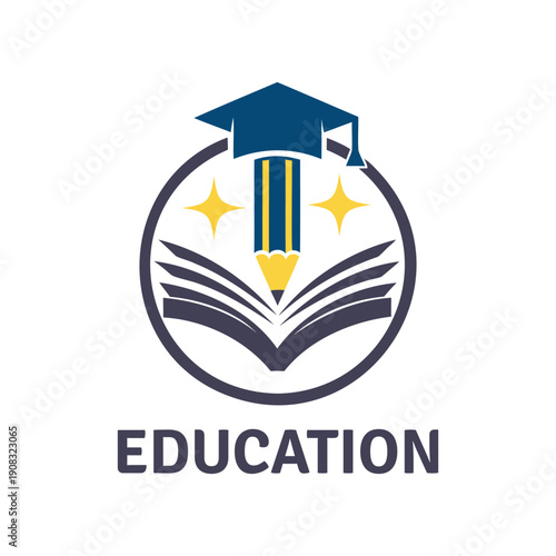 education, academic, school, college, madrasa, high school vector premium logo