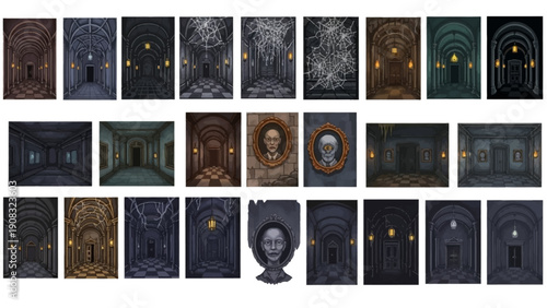 Collection of Various Door and Portrait Images.