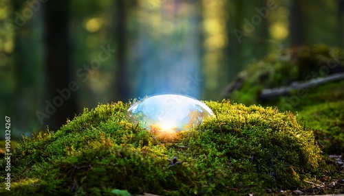 Magical Glowing Object Emerges From Mossy Forest Floor Hinting At Hidden Nature Secrets