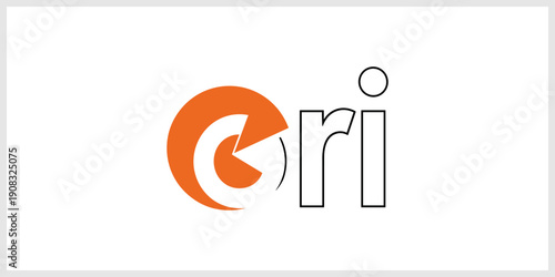 Modern Gori Logo with Stylized Orange Circular G and Outline Letters