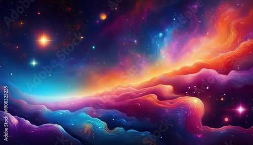 colorful galaxy background space background astronomy designs depth of space generative ai