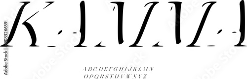 Kamma Sharp Italic Serif Font - Modern Luxury Alphabet Typeface with Fast Dynamic Motion for Automotive Branding, High-Tech Logos, Fashion Editorial, and Premium Sports Typography Vector Illustration