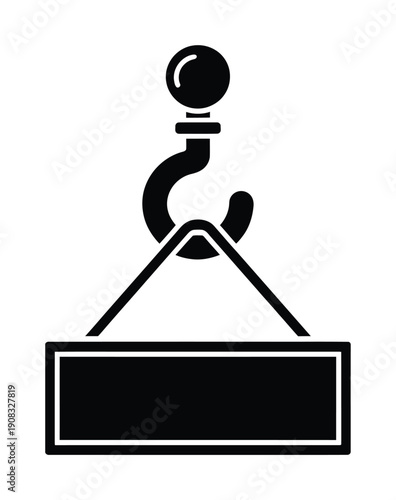 Vector illustration of a person carrying a large rectangular object