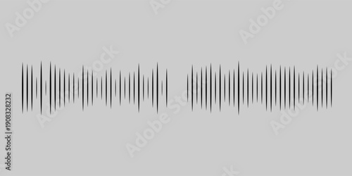 Sound waves flat monochrome isolated vector object. Editable black and white line art drawing. Simple outline spot illustration for web graphic design