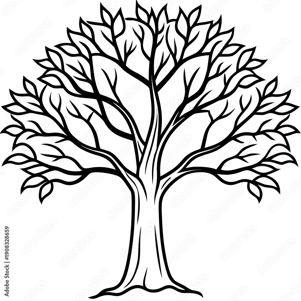 Obraz premium vector tree silhouette
