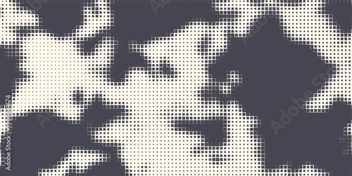 Rhombus Shapes Vector Abstract Geometric Technology Oscillation Wave Isolated on Light Background. Halftone Rectangles Retro Simple Pattern. Minimal 80s Style Dynamic Tech Wallpaper