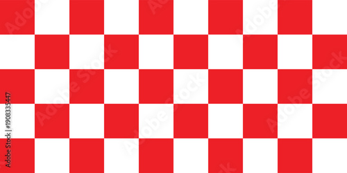 Red and white checkerboard. Pattern seamless vector