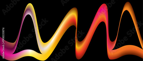 Colorful musical wave design