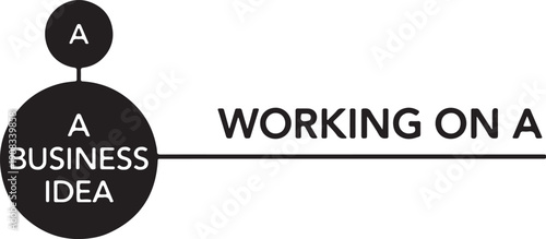 Entrepreneur working on a business idea with a creative concept illustration