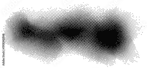 Trendy Halftone Collage Background Texture with Modern Pop Art Dots and Abstract Graphic Elements