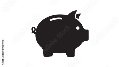 Piggy Bank Savings Icon for Money, Finance and Investment Concept