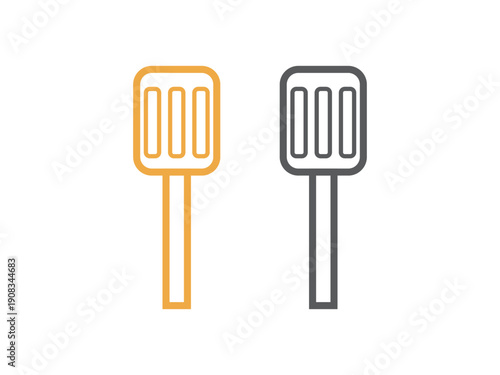 ヘラのアイコンのイラストのセット