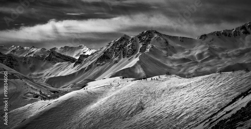 Risoul France ski resort mountain skiers