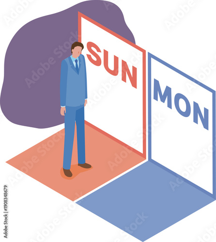 月曜日が憂うつなビジネスマン