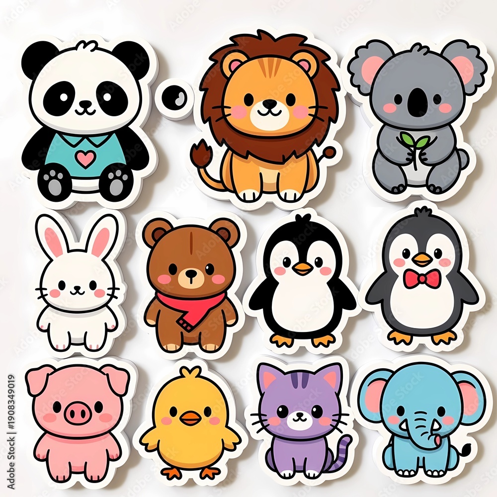 Fototapeta premium set of animals