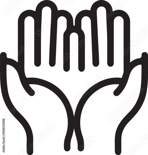 A stylized icon of a hand holding a bundle of wheat
