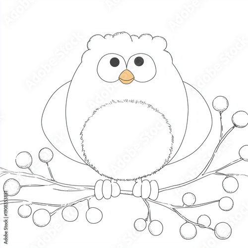 Cute Spring Coloring Page for Preschool and Toddler Kids
Simple Black and White Coloring Book Page for Children
