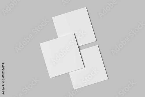 Square Business Crad Mockup Design Blank